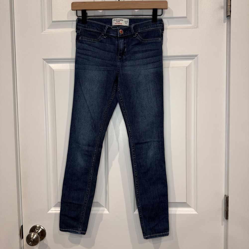 Abercrombie Kids Girls Dark Wash Jean Leggings Skinny Jeggings Size 11/12